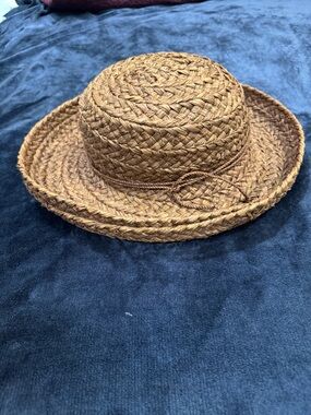 Helen Kaminski Woven Straw Sun Hat in Natural Brown